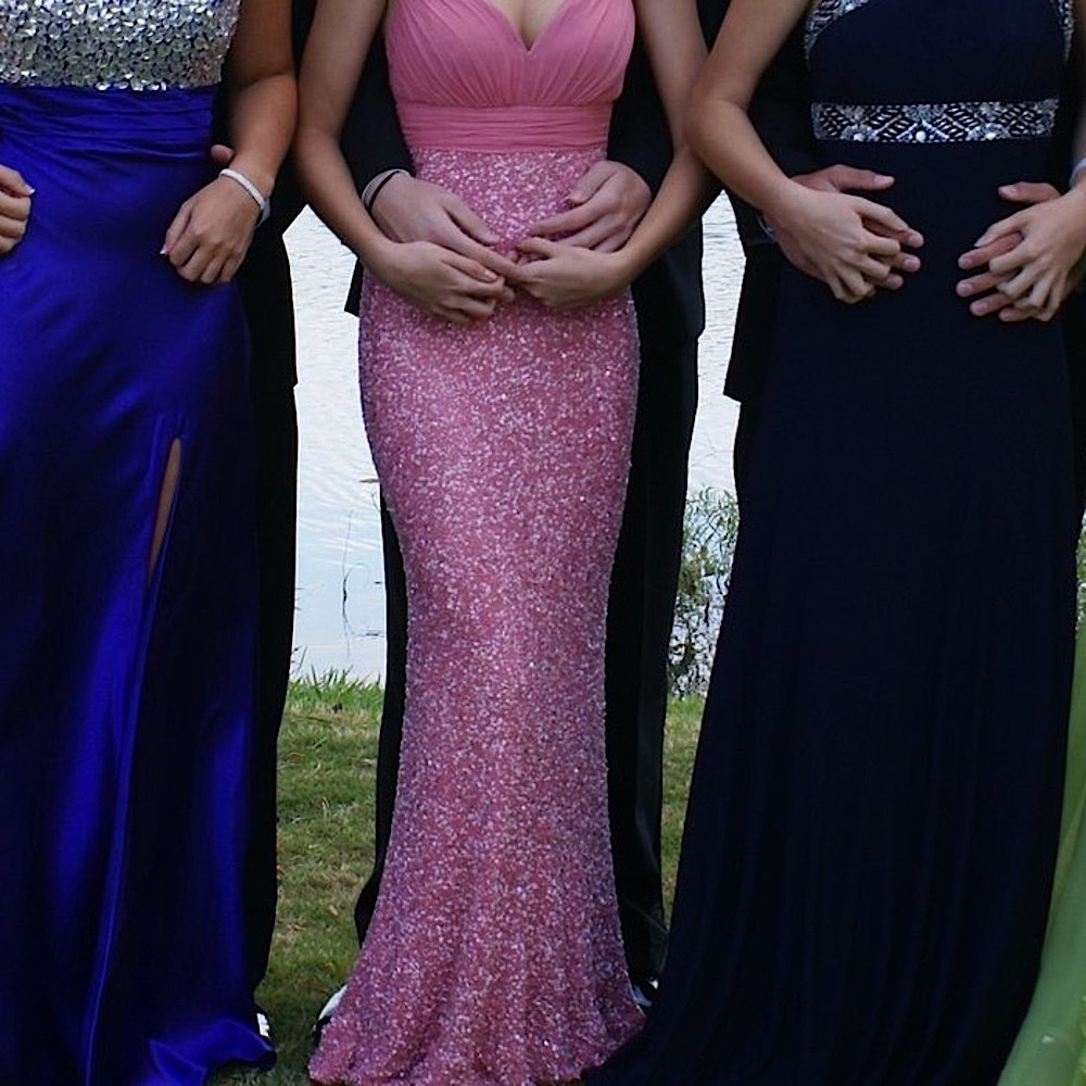 Scala vintage light pink evening gown
